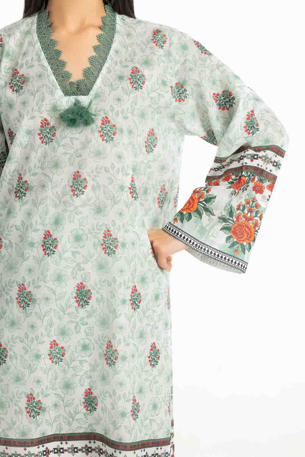 3PC Cross Hatch Printed Suit - Image 2
