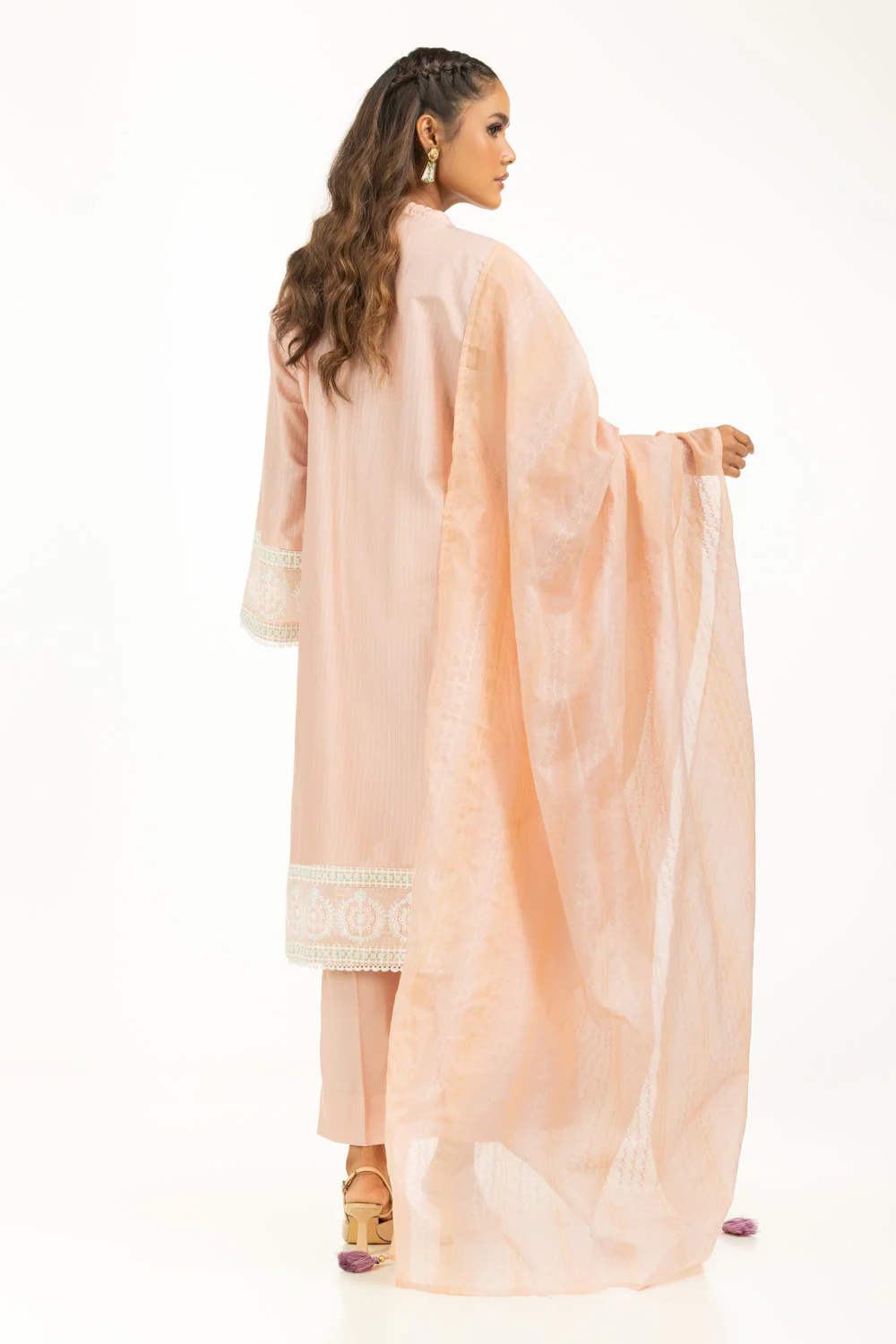 3PC Dobby Embroidered Suit - Image 4