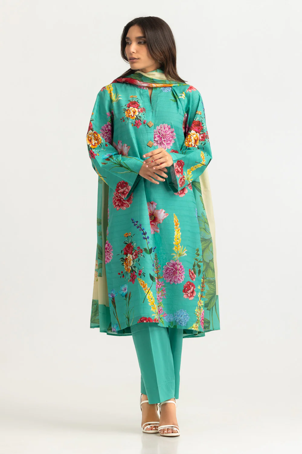 3PC Dobby Printed Suit - Image 3