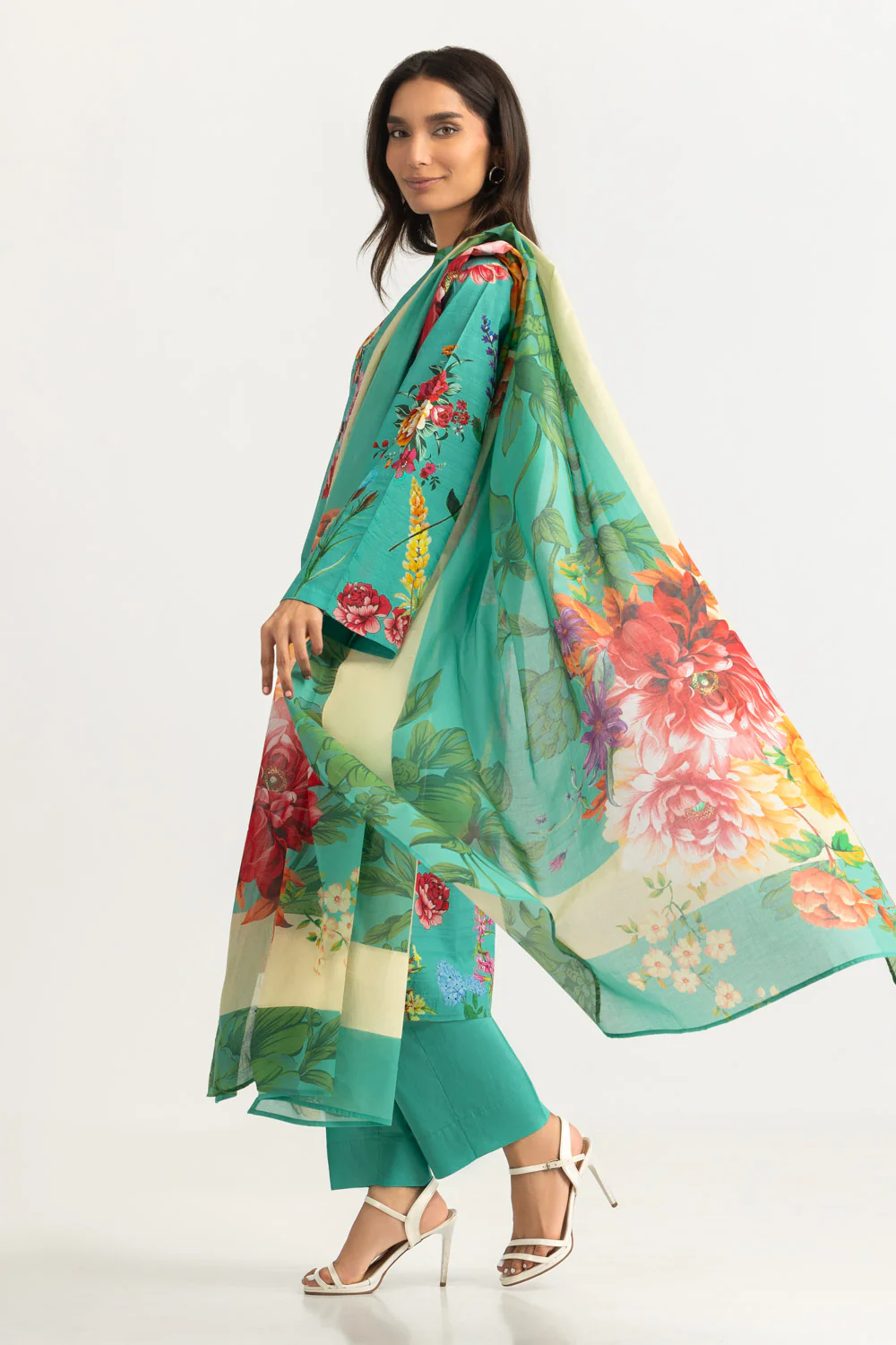 3PC Dobby Printed Suit - Image 5
