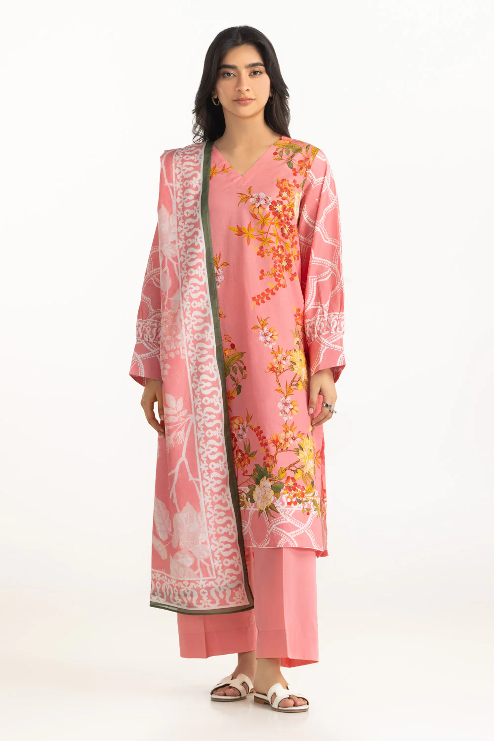 3PC Dobby Printed Suit