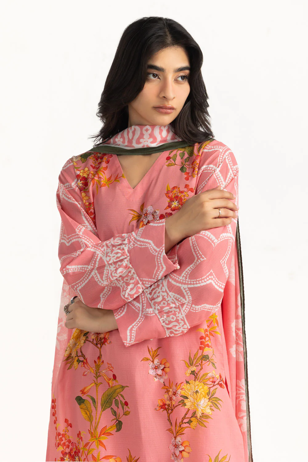 3PC Dobby Printed Suit - Image 5