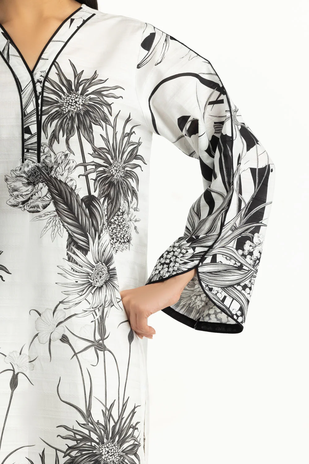 3PC Dobby Printed Suit - Image 2
