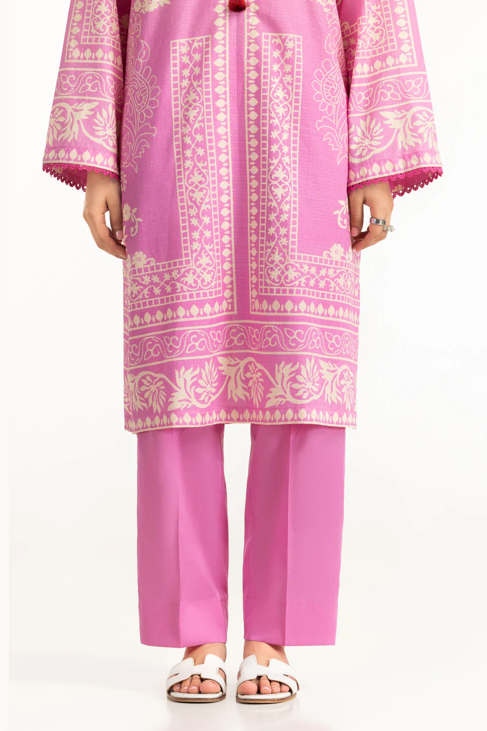 3PC Dobby Printed Suit - Image 7