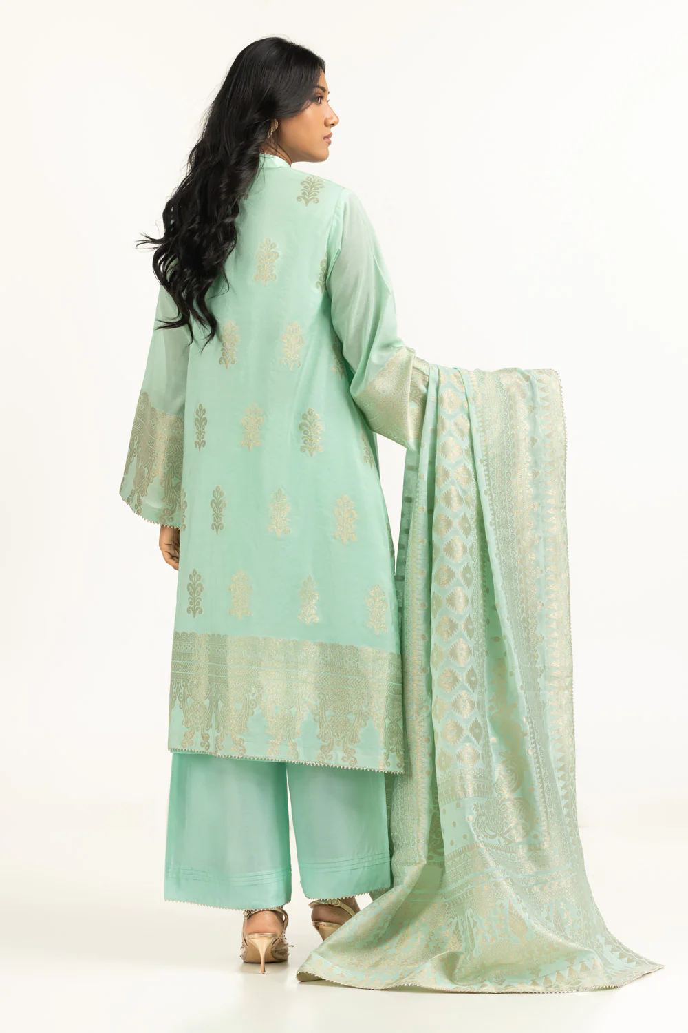 3PC Dyed Jacquard Suit - Image 3