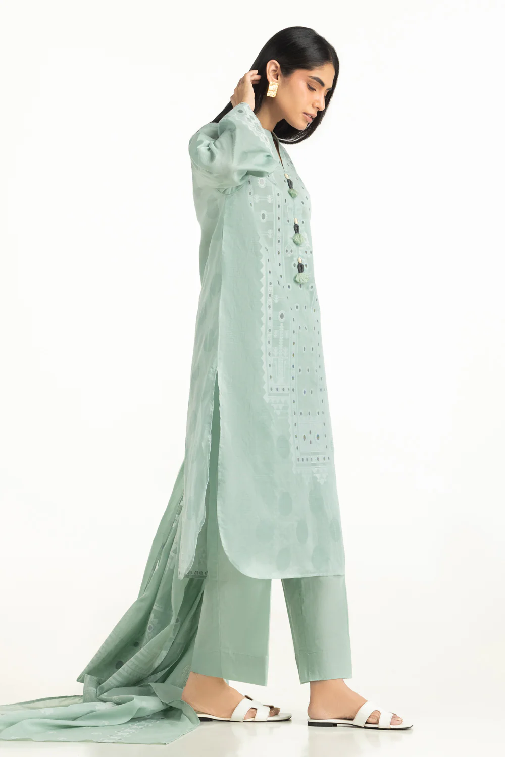 3PC Jacquard Dyed Suit - Image 4