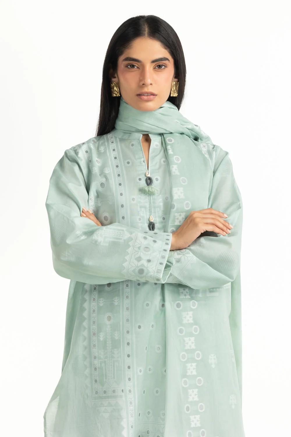 3PC Jacquard Dyed Suit - Image 5