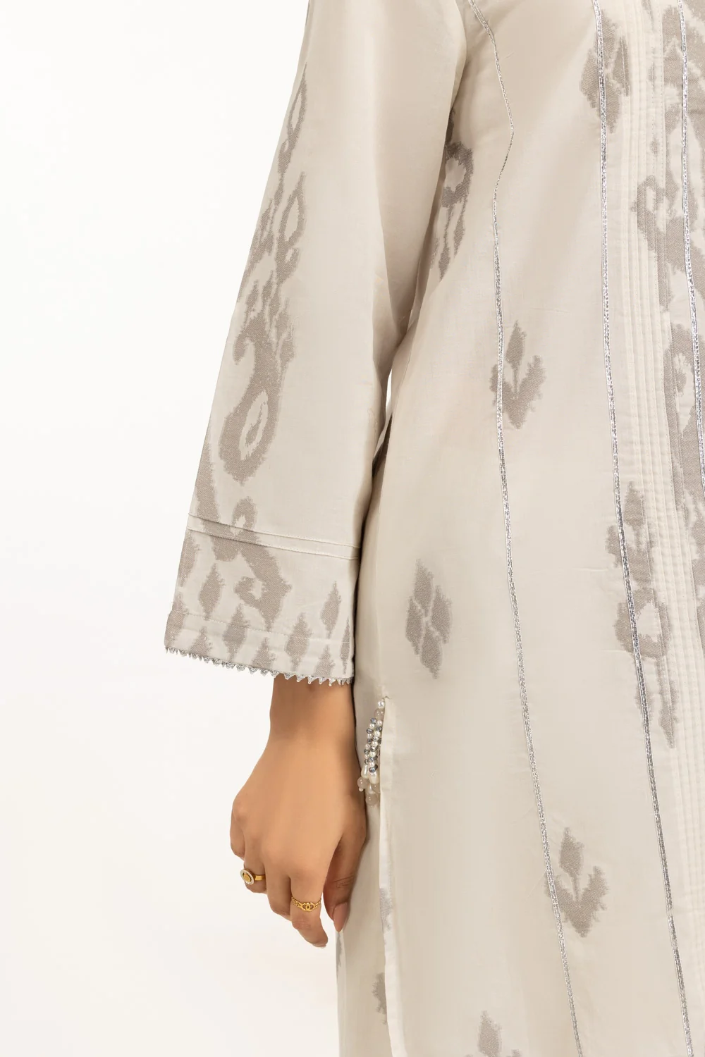 3PC Jacquard Embellished Suit - Image 5