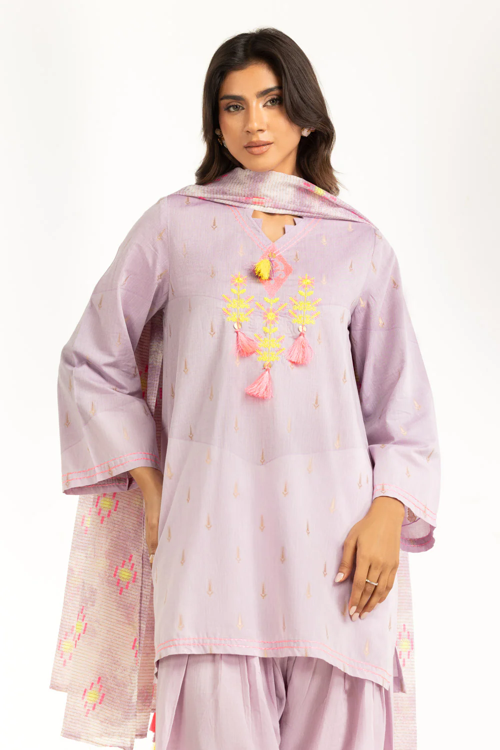 3PC Jacquard Embroidered Suit - Image 3