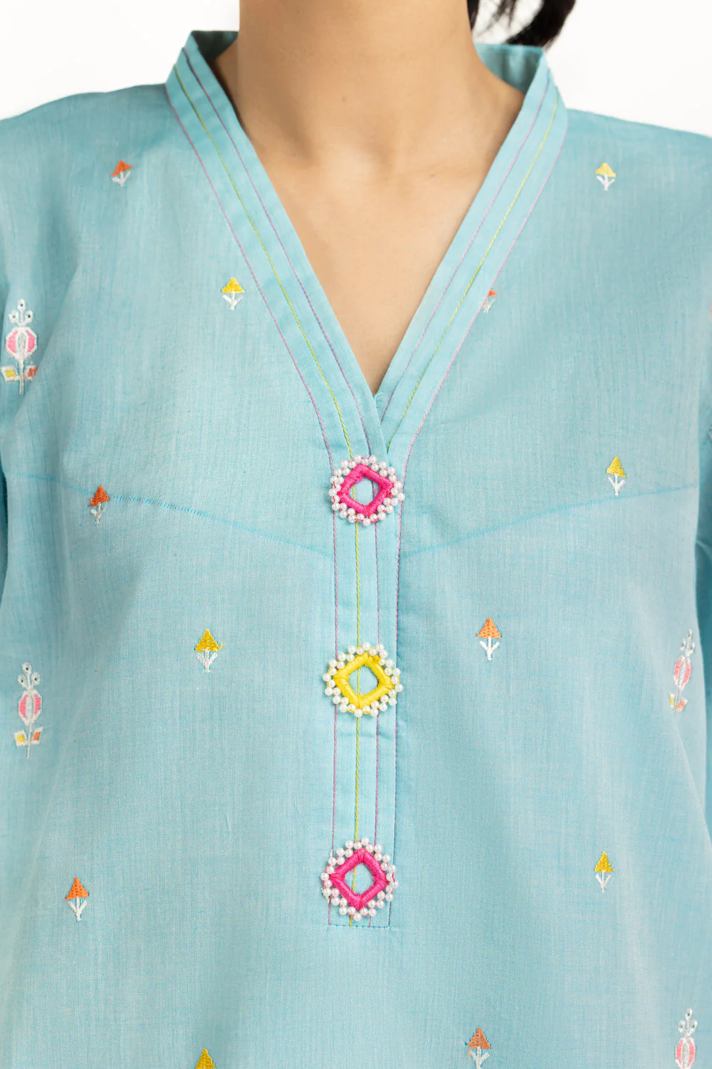 3PC Jacquard Embroidered Suit - Image 2