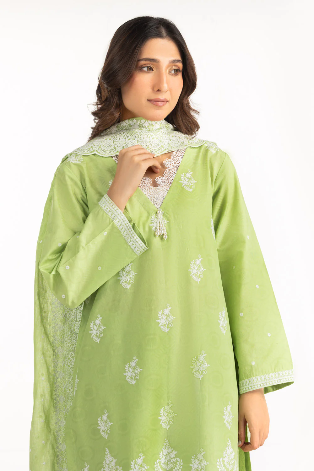 3PC Jacquard Embroidered Suit - Image 3