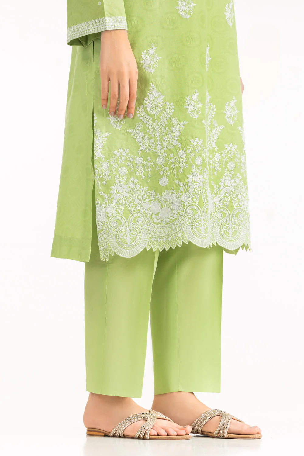 3PC Jacquard Embroidered Suit - Image 6