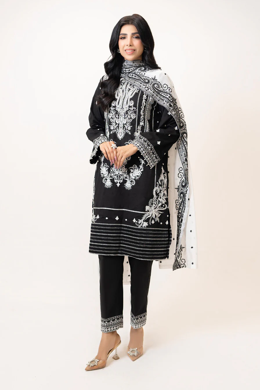 3PC Jacquard Embroidered Suit - Image 3