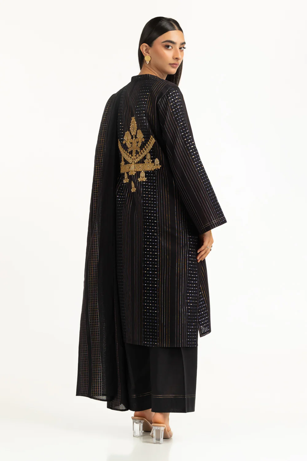 3PC Jacquard Embroidered Suit - Image 6