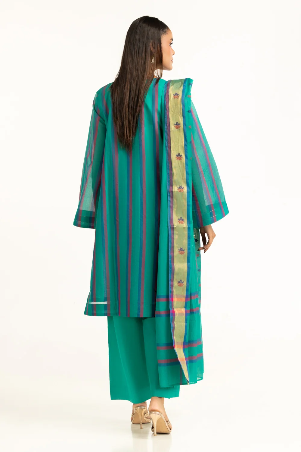 3PC Jacquard Embroidered Suit - Image 5