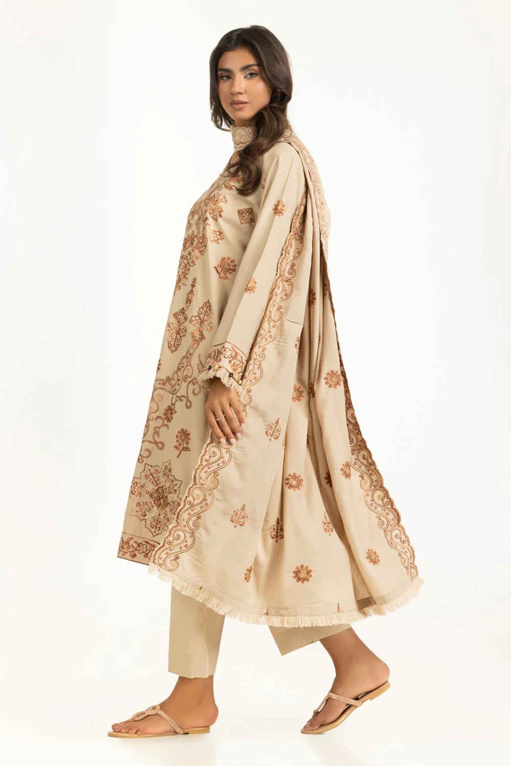 3PC Karandi Embroidered Suit - Image 3