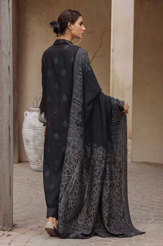 3 Piece Karandi Jacquard Unstitched Suit with Karandi Jacquard Dupatta - Image 3