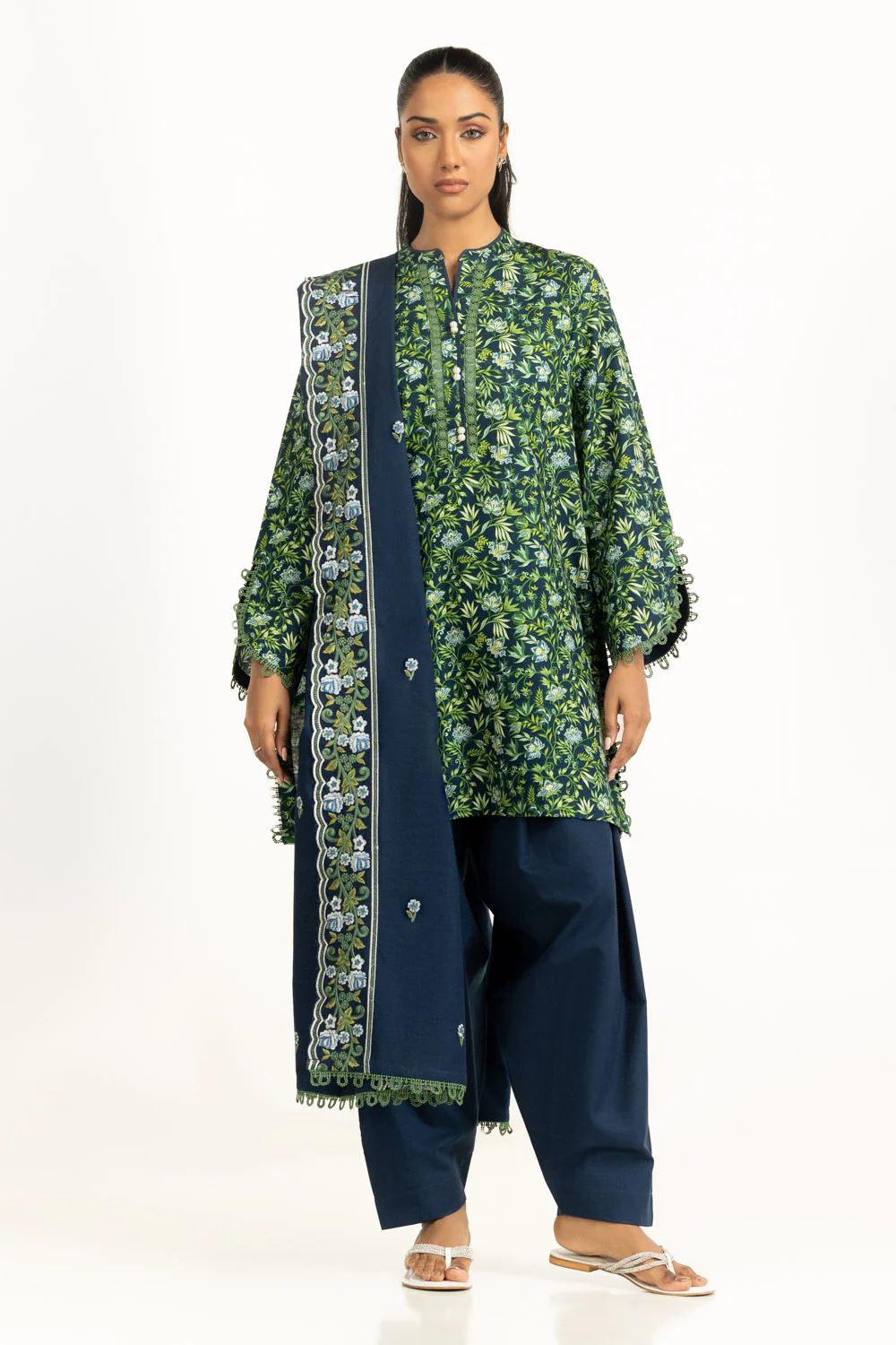 3PC Khaddar Printed Suit