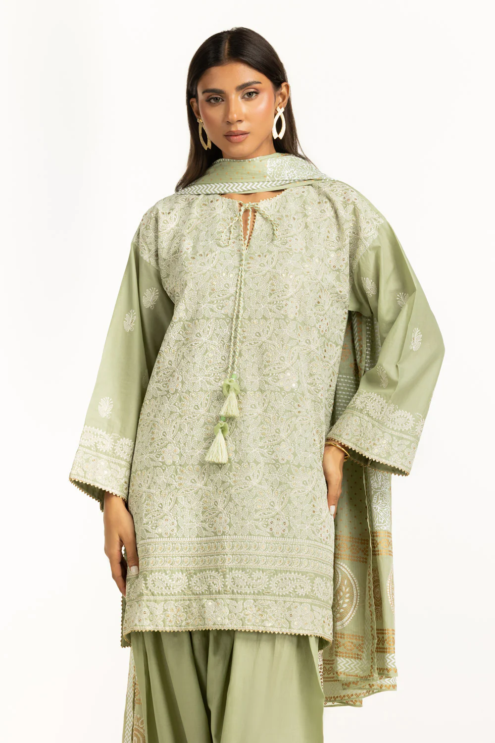 3PC Lawn Embroidered Suit - Image 6