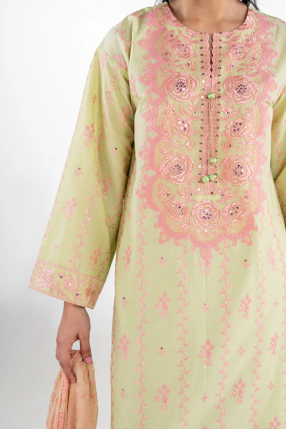 3PC Lawn Embroidered Suit - Image 5
