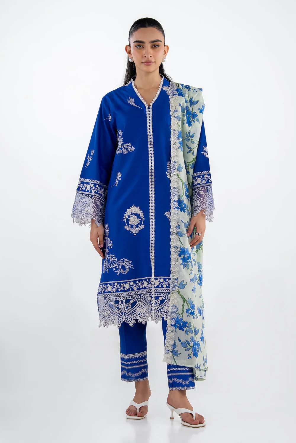 3PC Lawn Embroidered Suit - Image 6