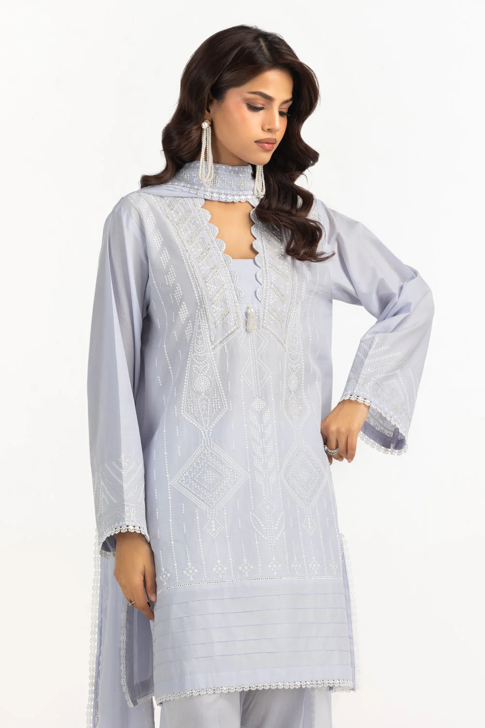 3PC Lawn Embroidered Suit - Image 5