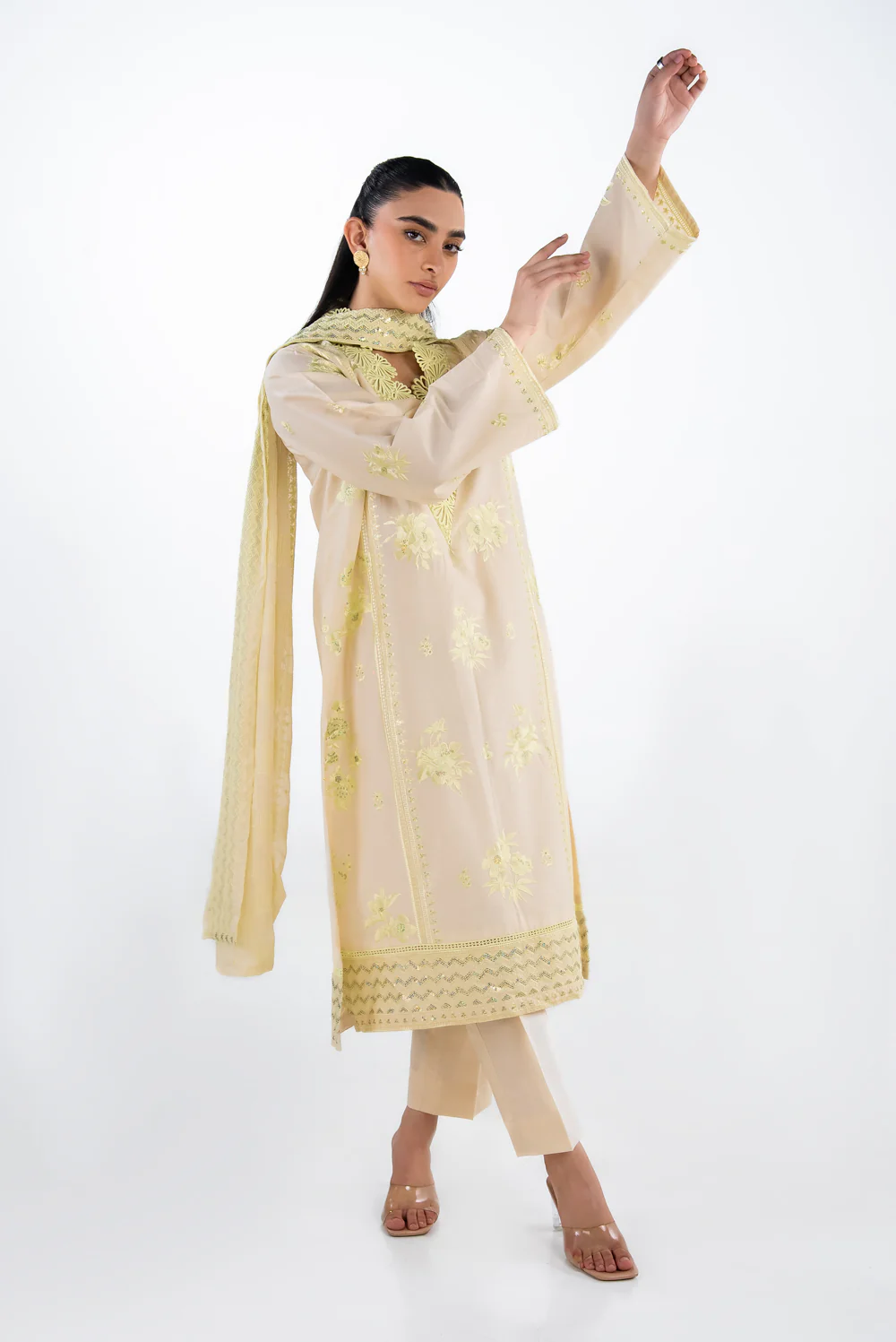3PC Lawn Embroidered Suit - Image 5