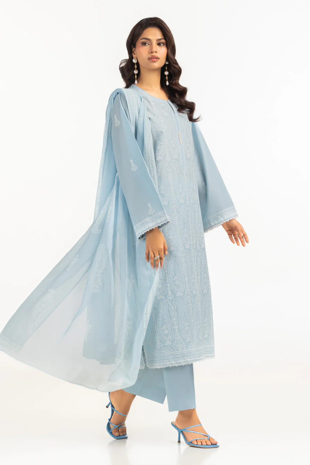 3PC Lawn Embroidered Suit - Image 5