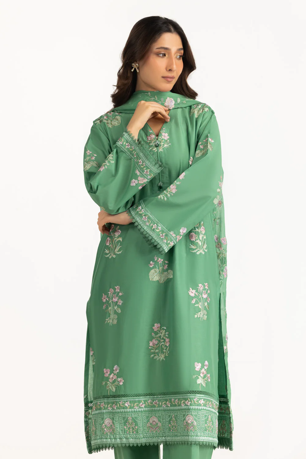 3PC Lawn Embroidered Suit - Image 4