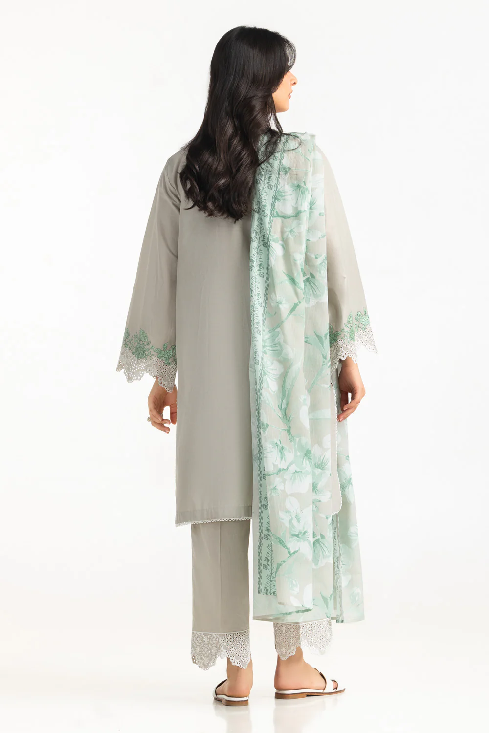 3PC Lawn Embroidered Suit - Image 5
