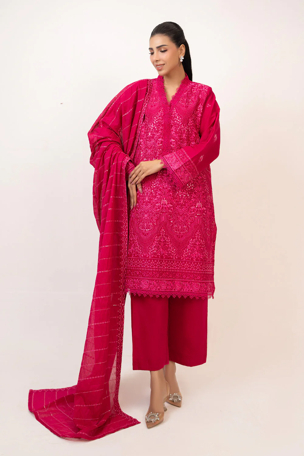 3PC Lawn Embroidered Suit - Image 5