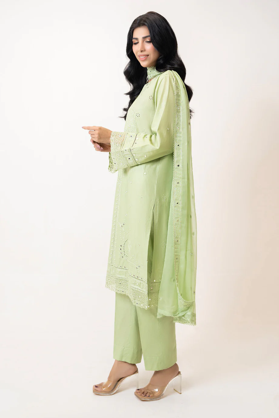 3PC Lawn Embroidered Suit - Image 5
