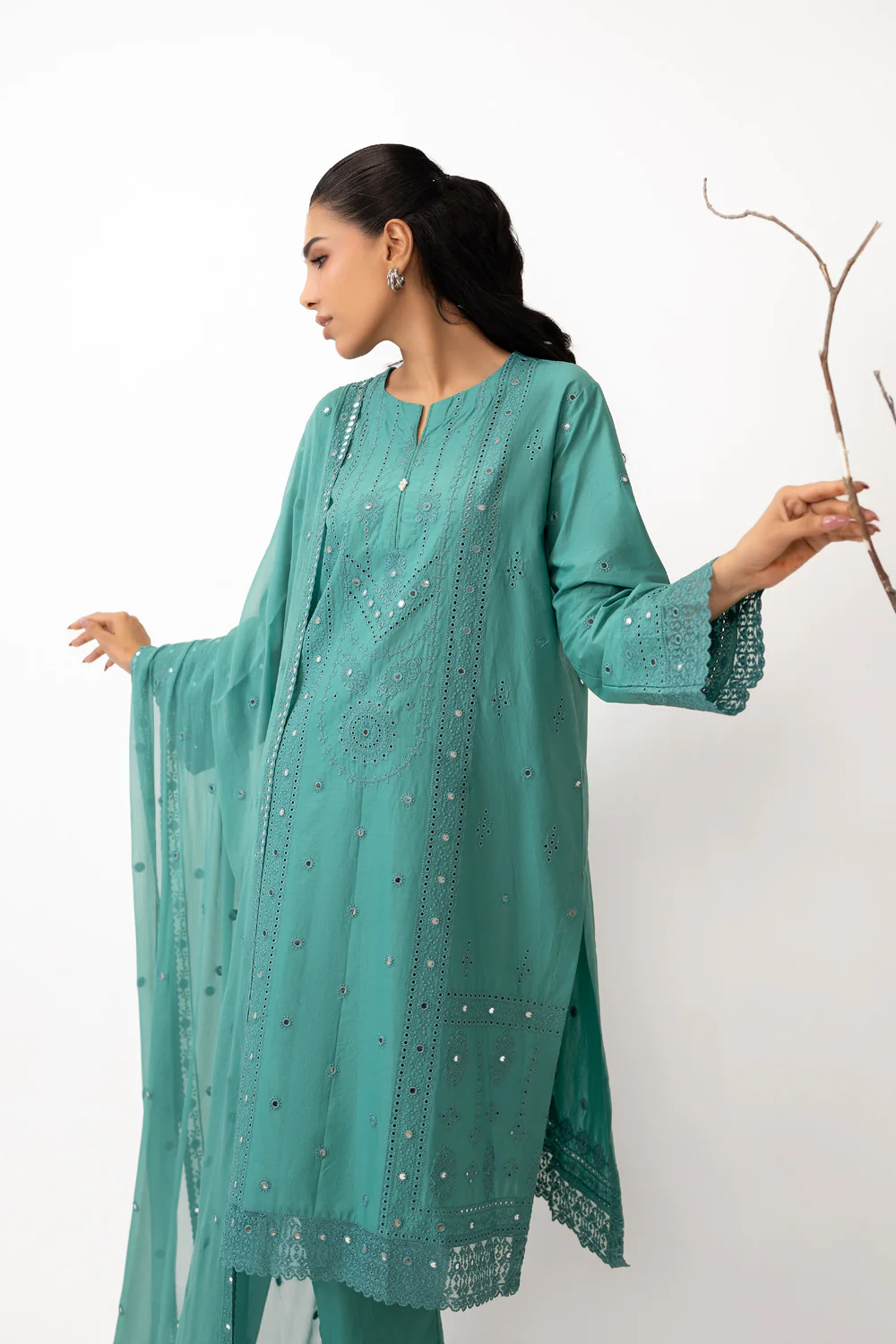 3PC Lawn Embroidered Suit - Image 6