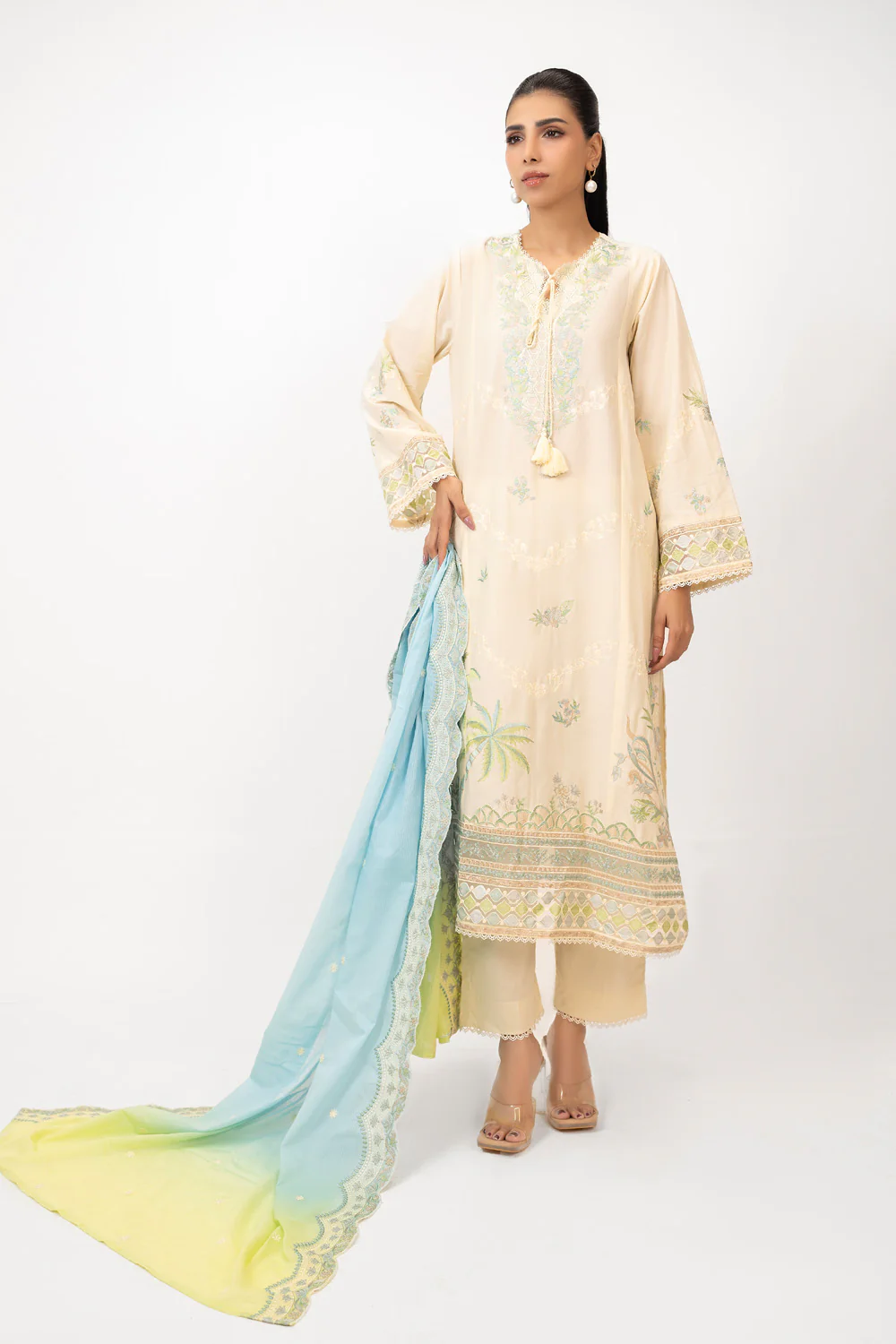3PC Lawn Embroidered Suit - Image 5