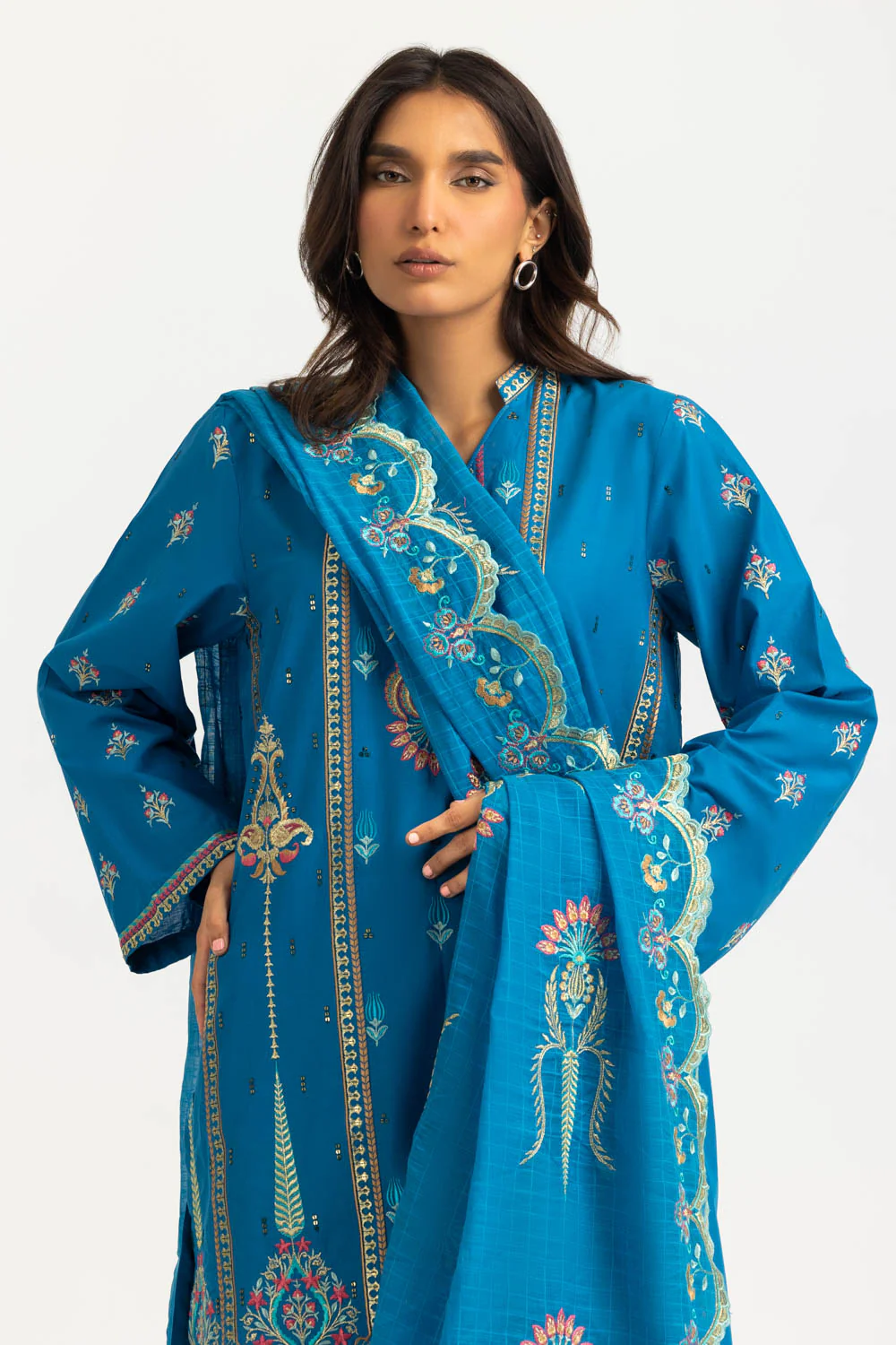 3PC Lawn Embroidered Suit - Image 4