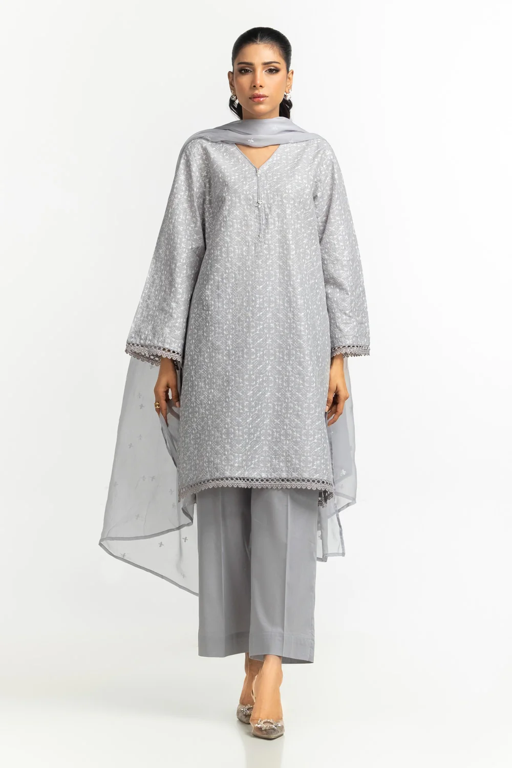 3PC Lawn Embroidered Suit - Image 3