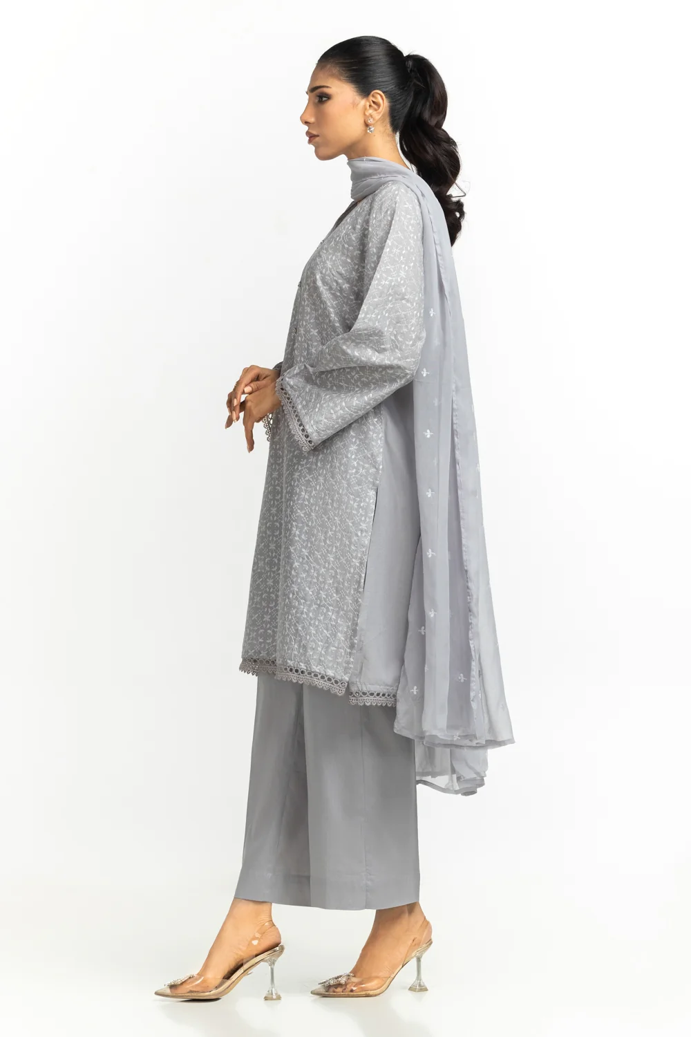 3PC Lawn Embroidered Suit - Image 5