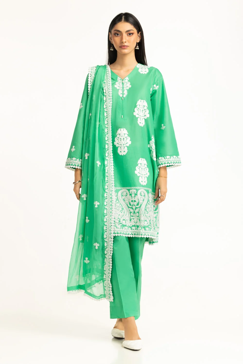 3Pc Lawn Embroidered Suit - Image 4