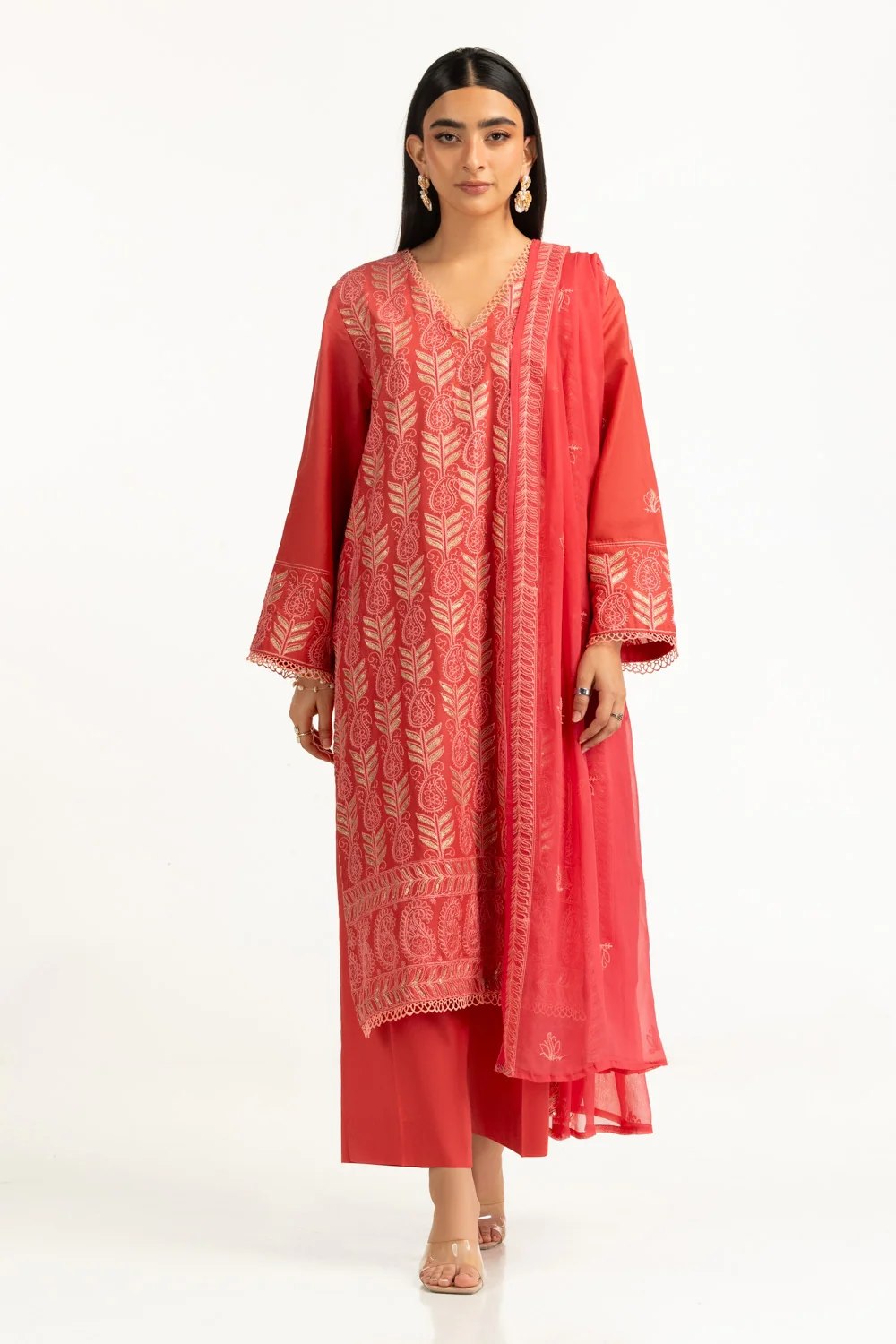 3PC Lawn Embroidered Suit - Image 4