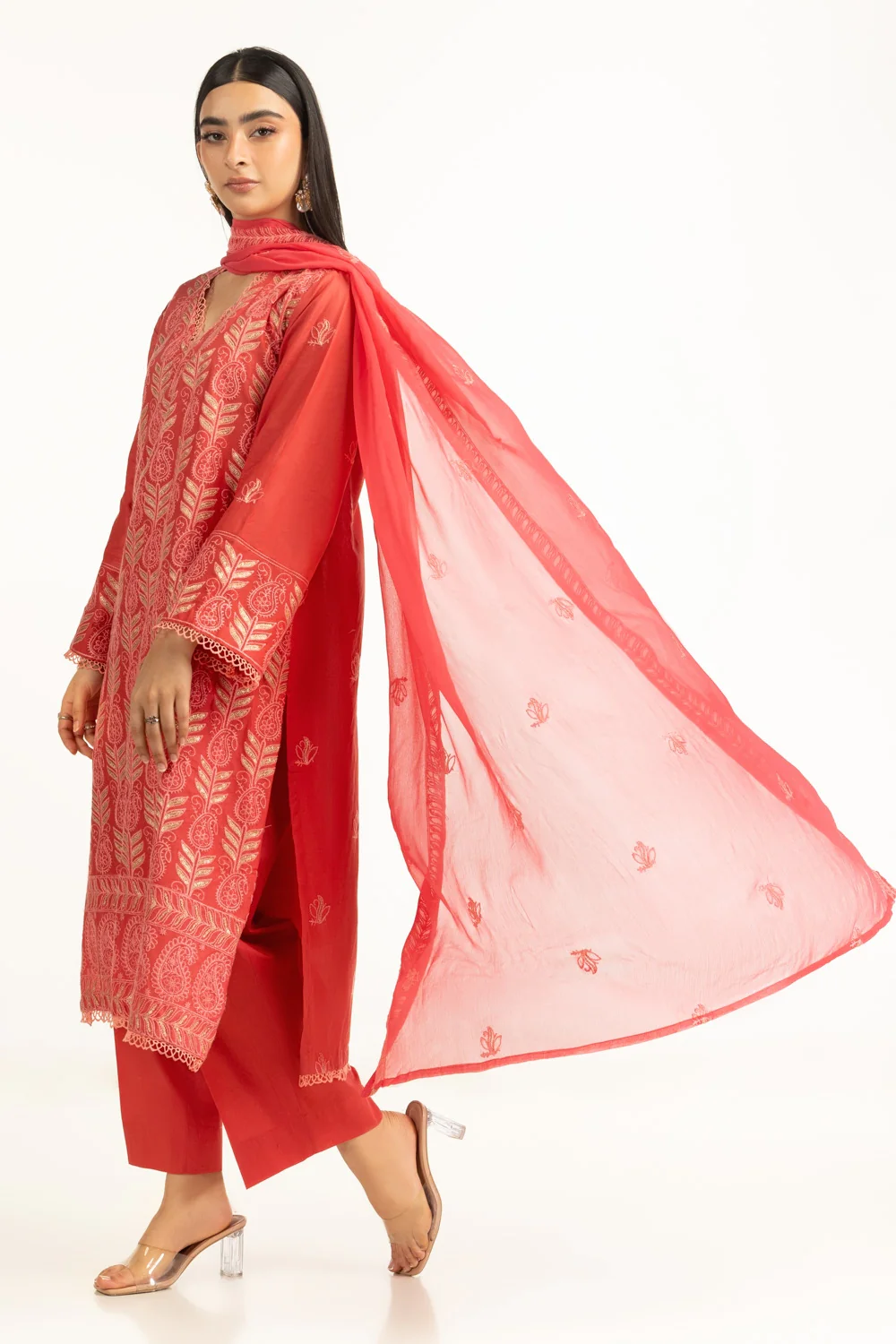3PC Lawn Embroidered Suit - Image 5