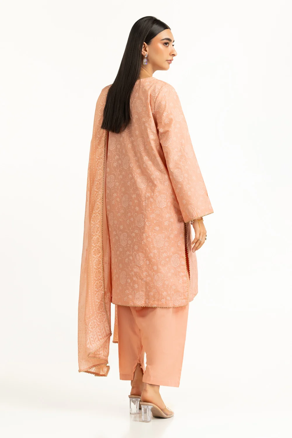 3PC Lawn Lacquer Printed Suit - Image 5