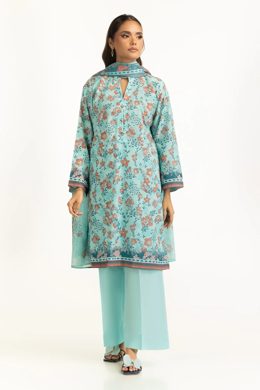 3PC Lawn Printed Suit - Image 4