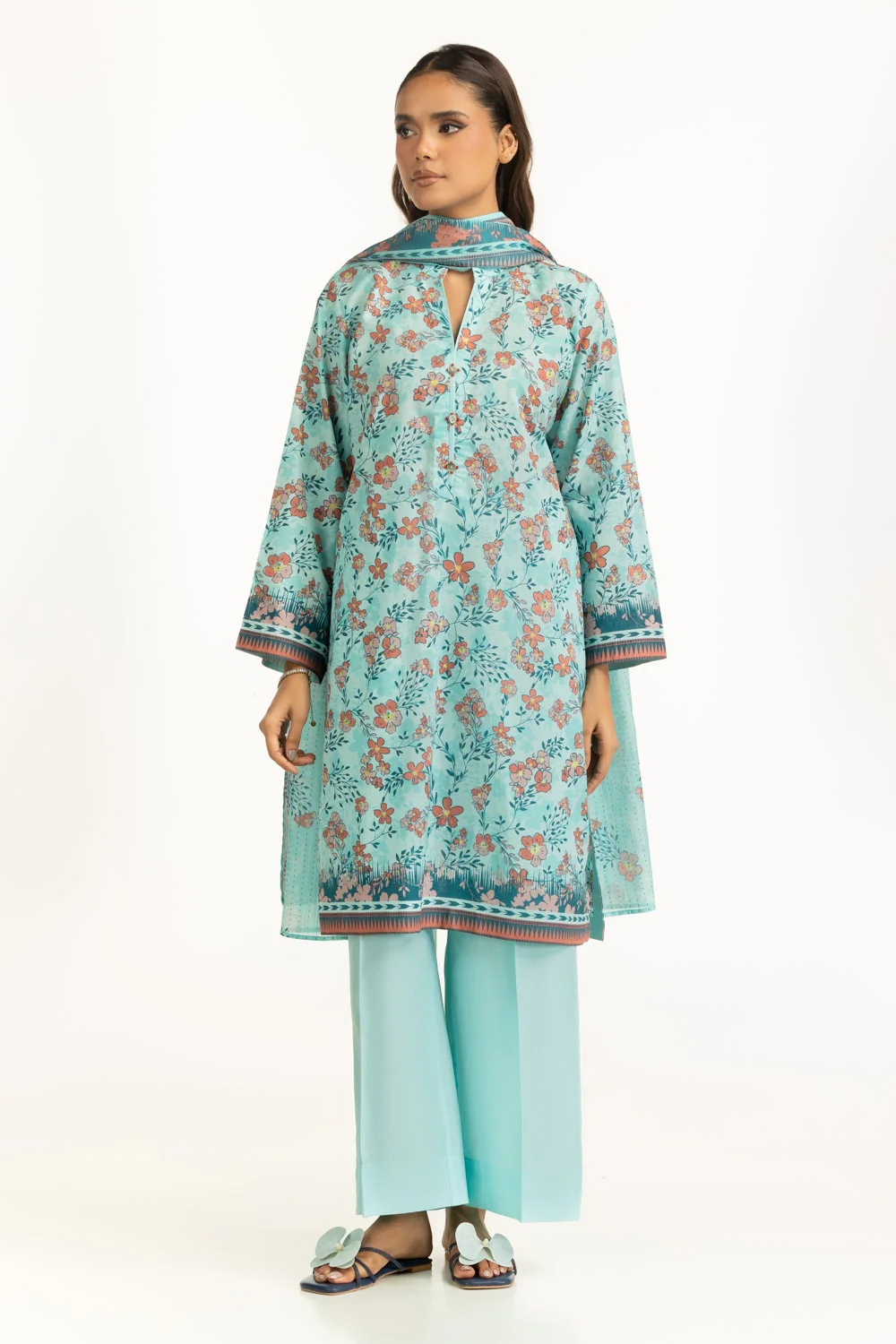 3PC Lawn Printed Suit - Image 5