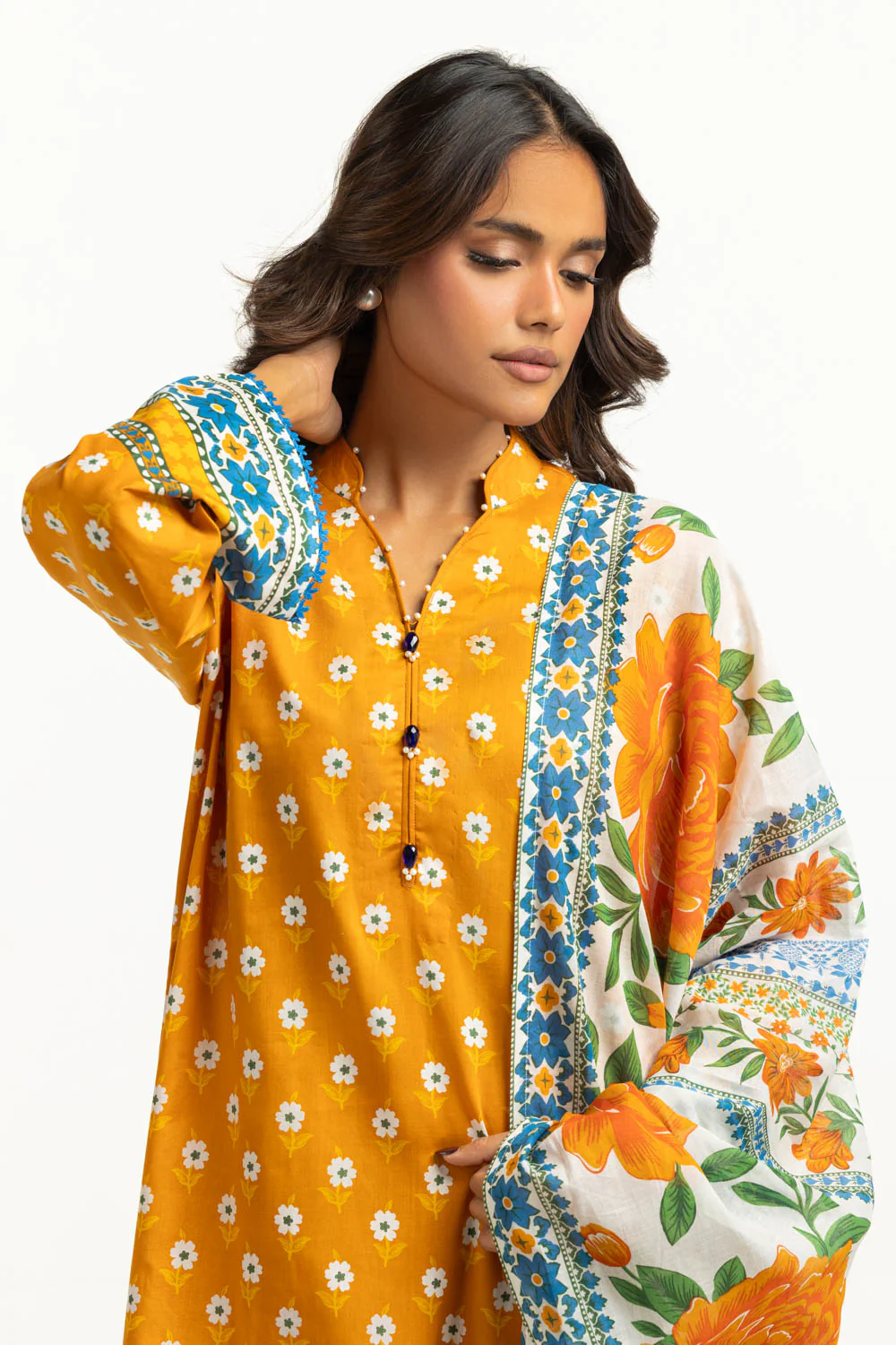 3PC Lawn Printed Suit - Image 4