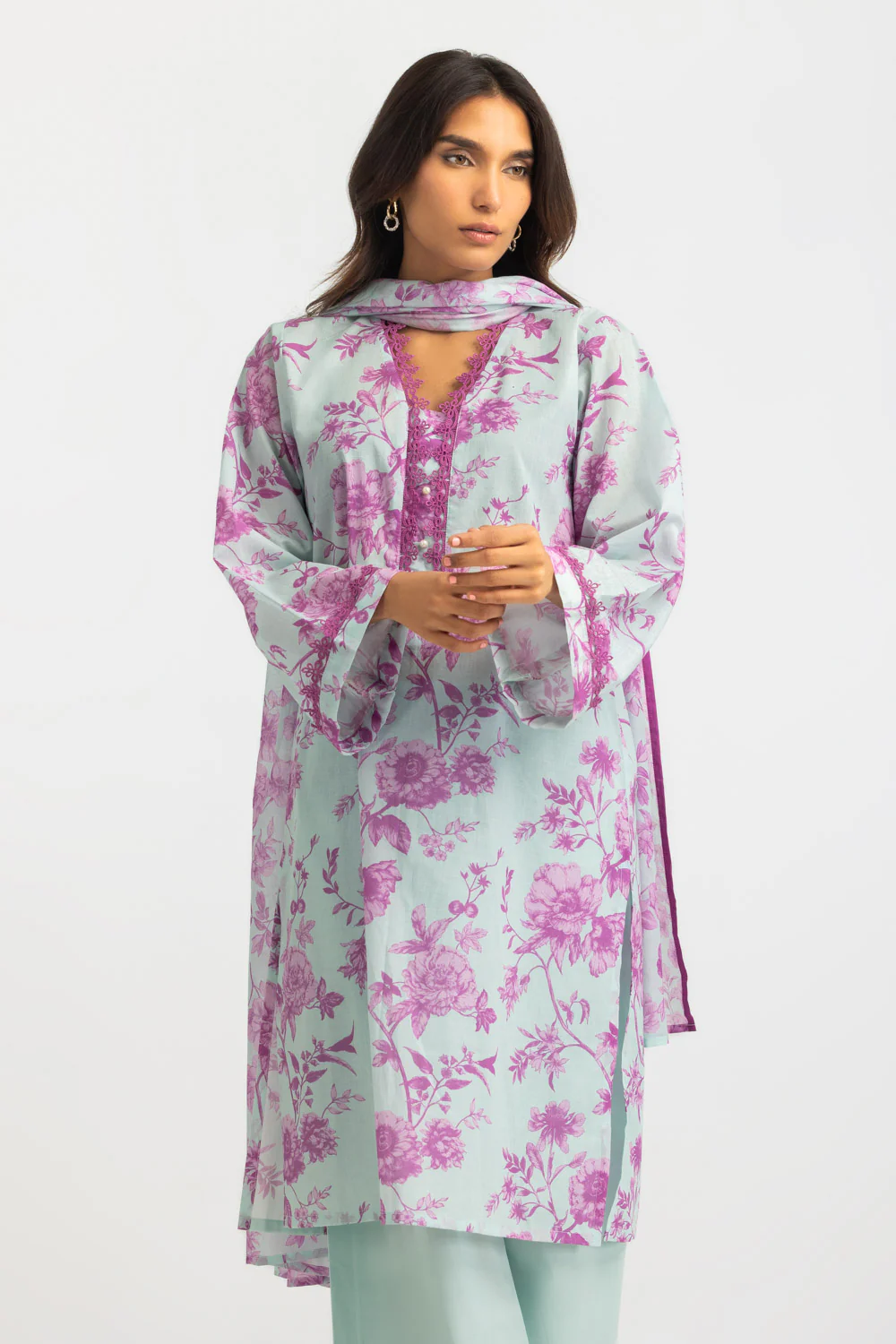 3PC Lawn Printed Suit - Image 3