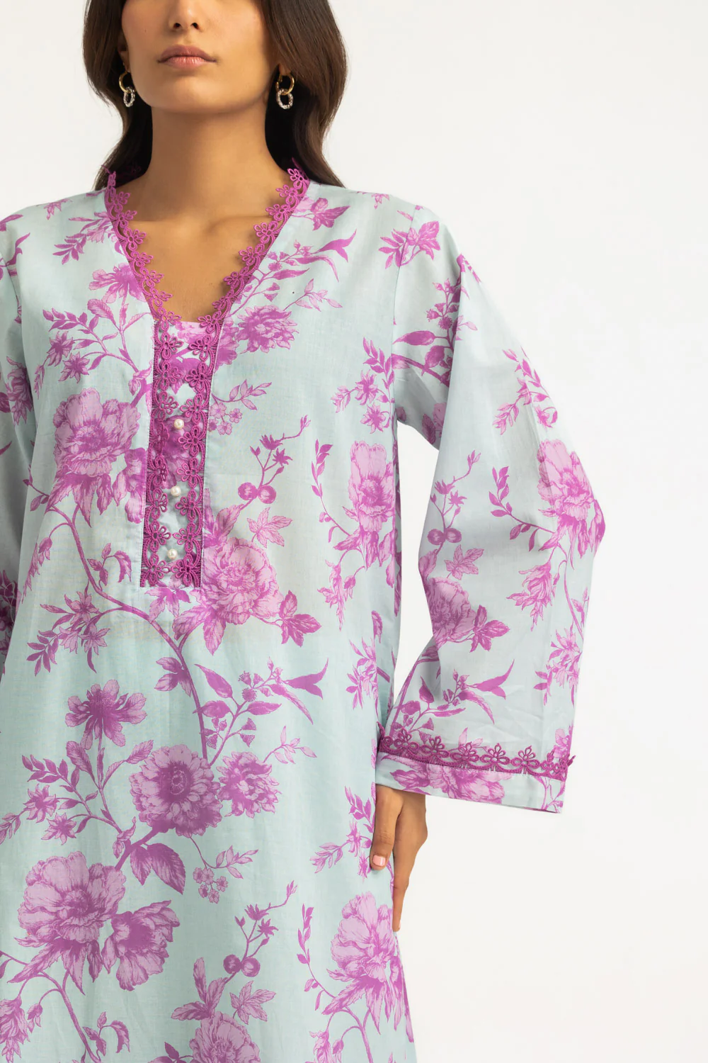 3PC Lawn Printed Suit - Image 5