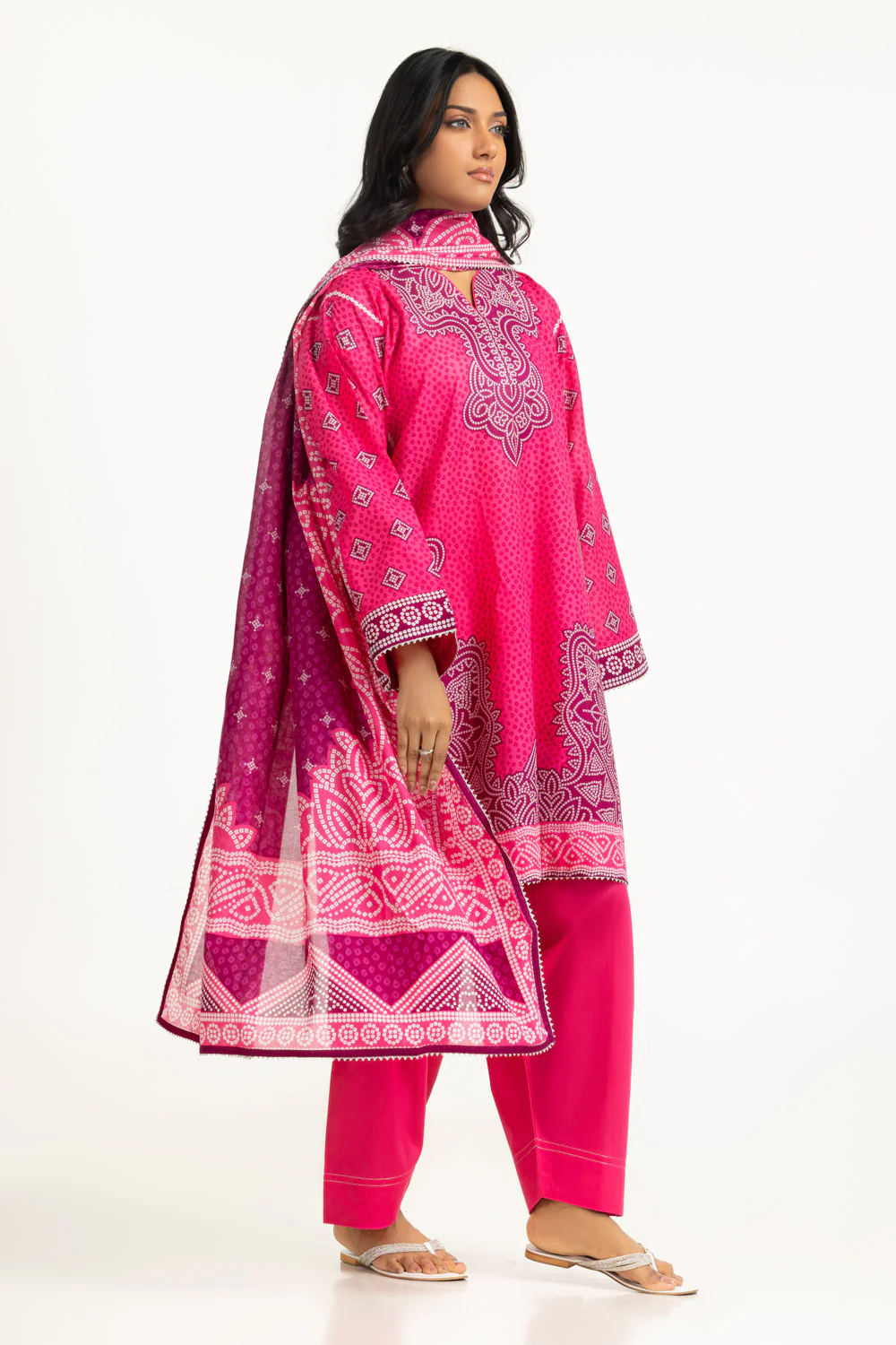 3PC Lawn Printed Suit - Image 4