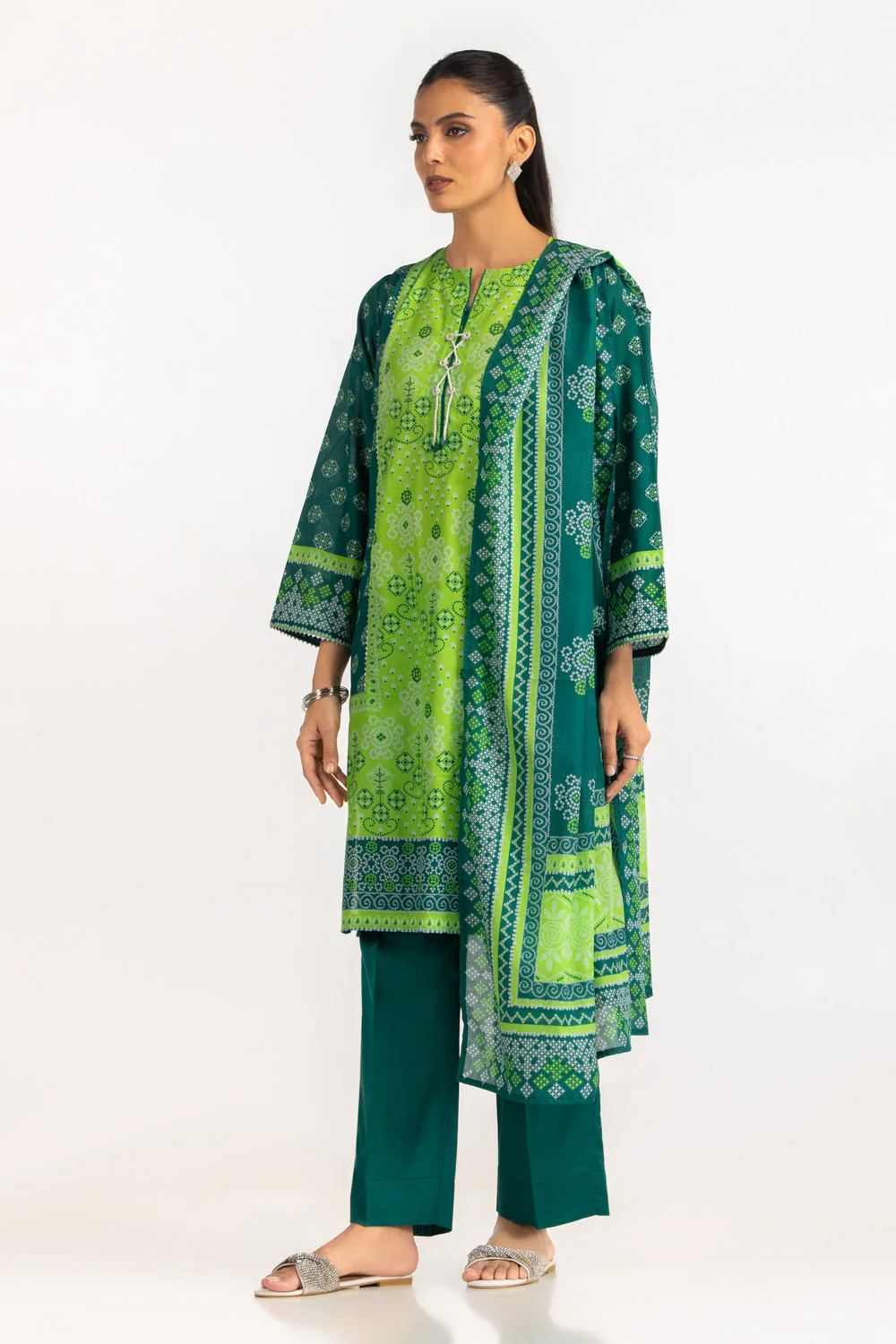 3PC Lawn Printed Suit - Image 3