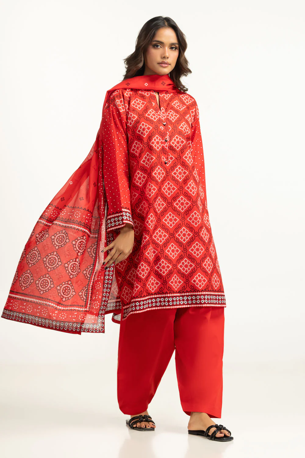 3PC Lawn Printed Suit - Image 5