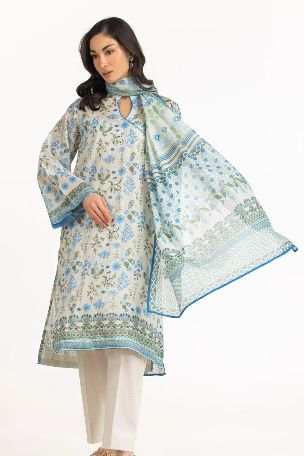 3PC Lawn Printed Suit - Image 4